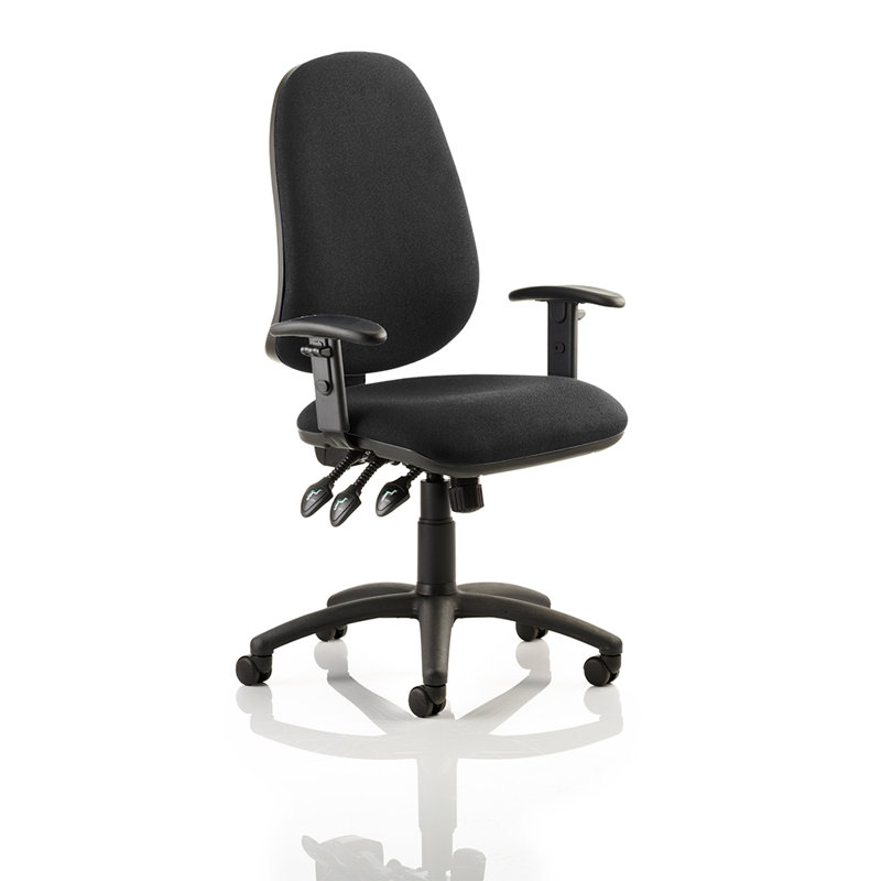 Novus III Polyester Blend Office Chair, Black