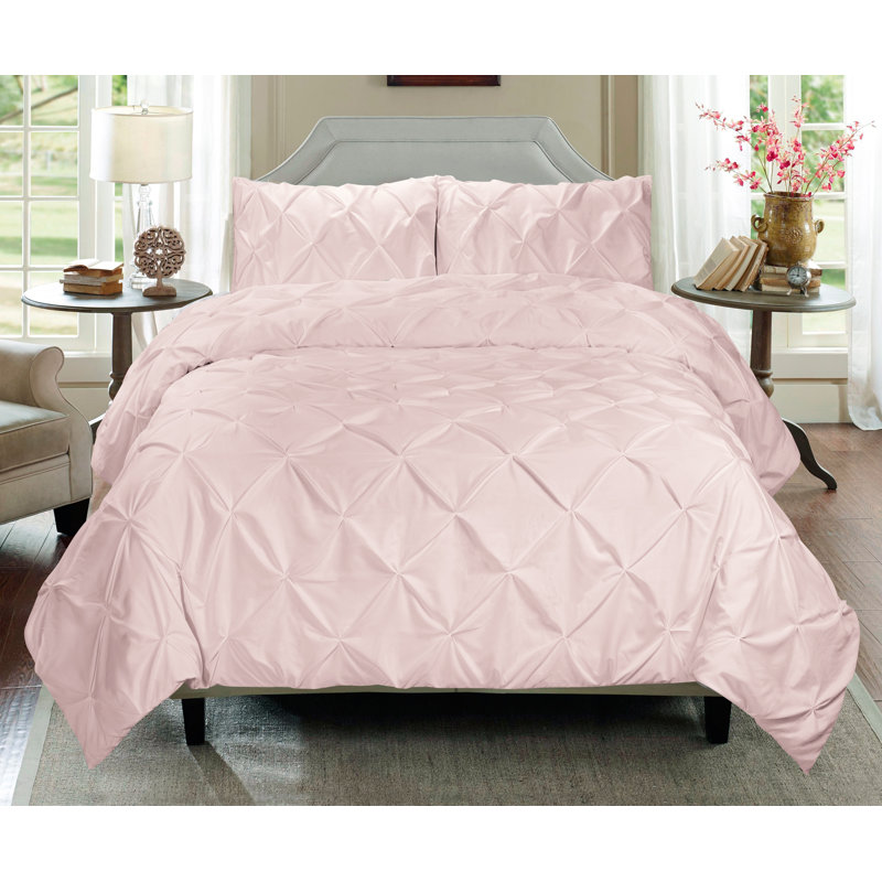 Ensemble de housse de couette glam en microfibre de trois articles, Rougir, Double/grand