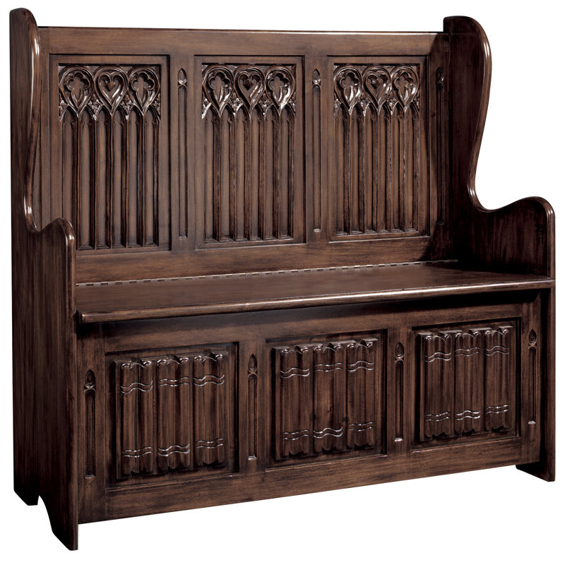 Kylemore Abbey Gothic Wood Storage Bench
