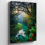 Reproduction d'art sur toile, "A Lush Dense Scene At Dawn" with a Winding Wall Art River-2019498859
