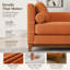Grand repose-pieds rembourré en tissu avec coussins-253608614