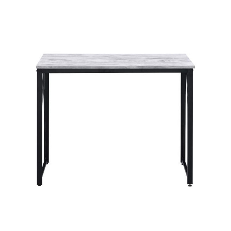Bureau d'écriture rectangulaire avec base en métal