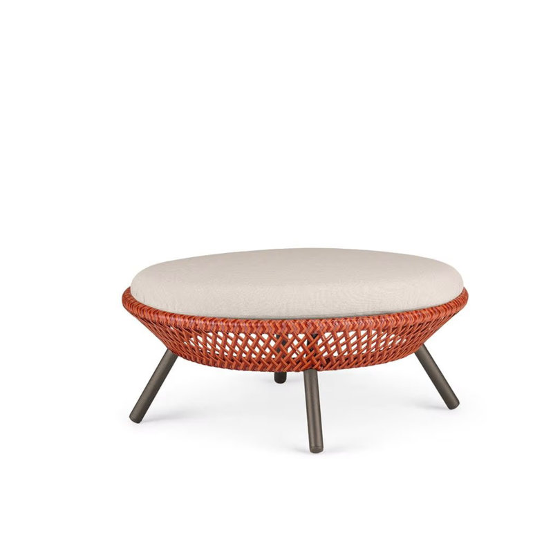 Ahnda Outdoor Ottoman, Natura Ash, Elemental