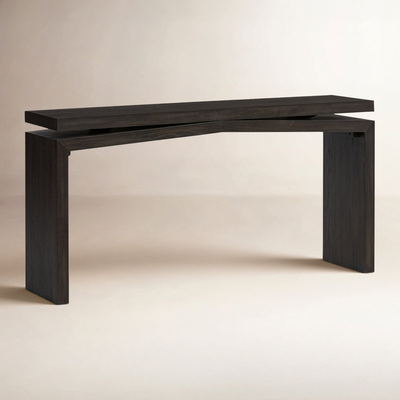 Matthes Solid Wood Console Table, Smoked Black, 30.75" H x 60" W x 15" D