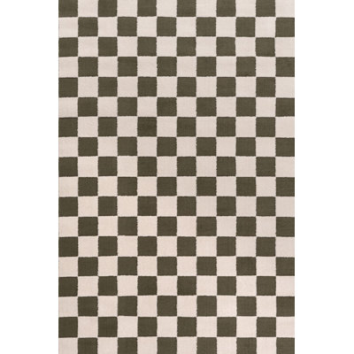 Loft Modern Checkerboard Living Room Area Rug and Runner Soft Pile
