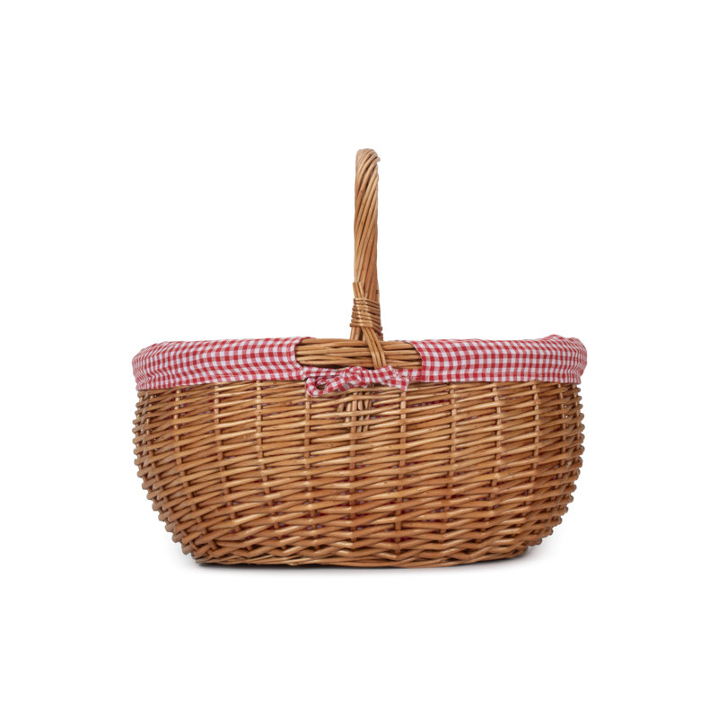 Wicker Double Steamed Shopper Basket with Lining