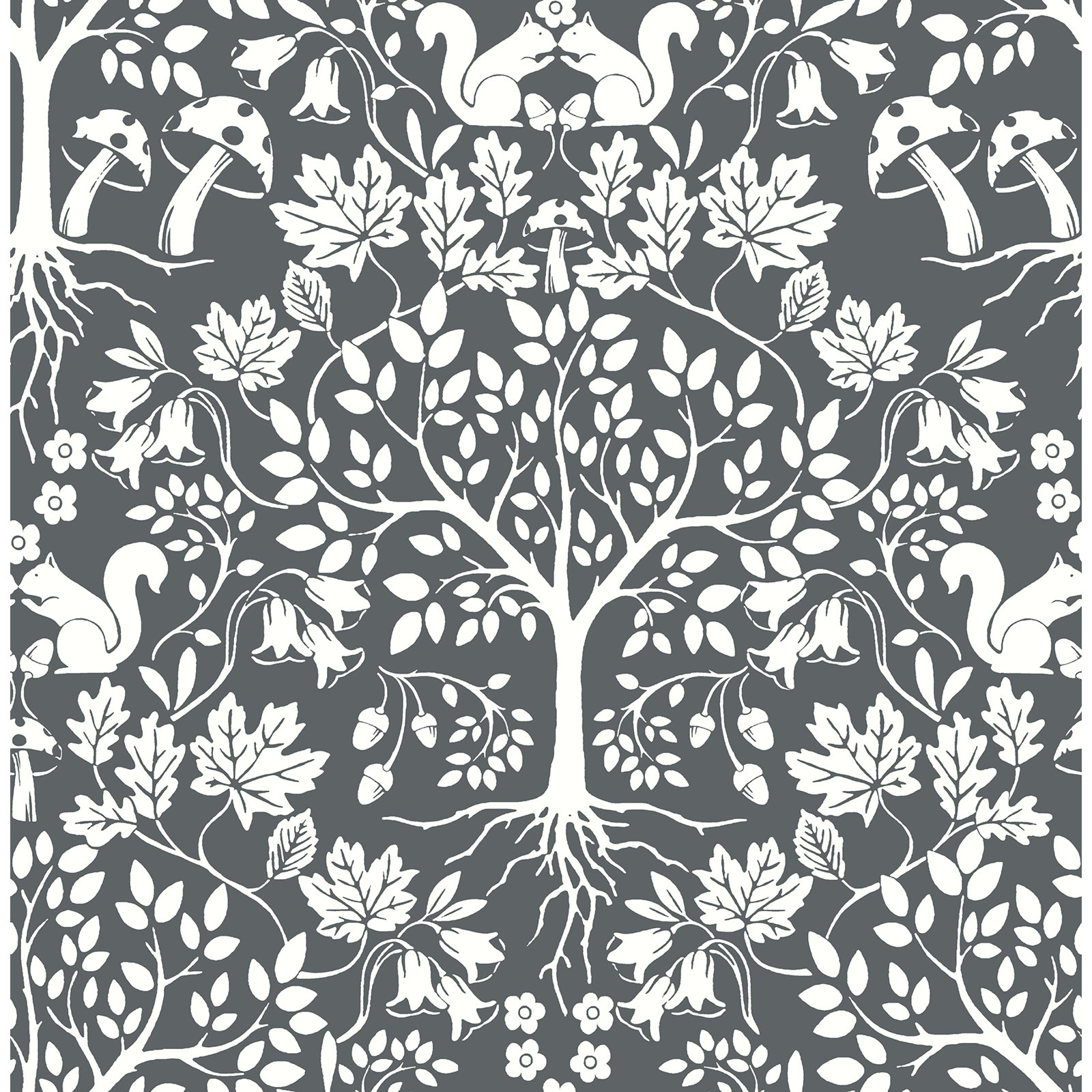 Aimon Floral Wallpaper, Gray