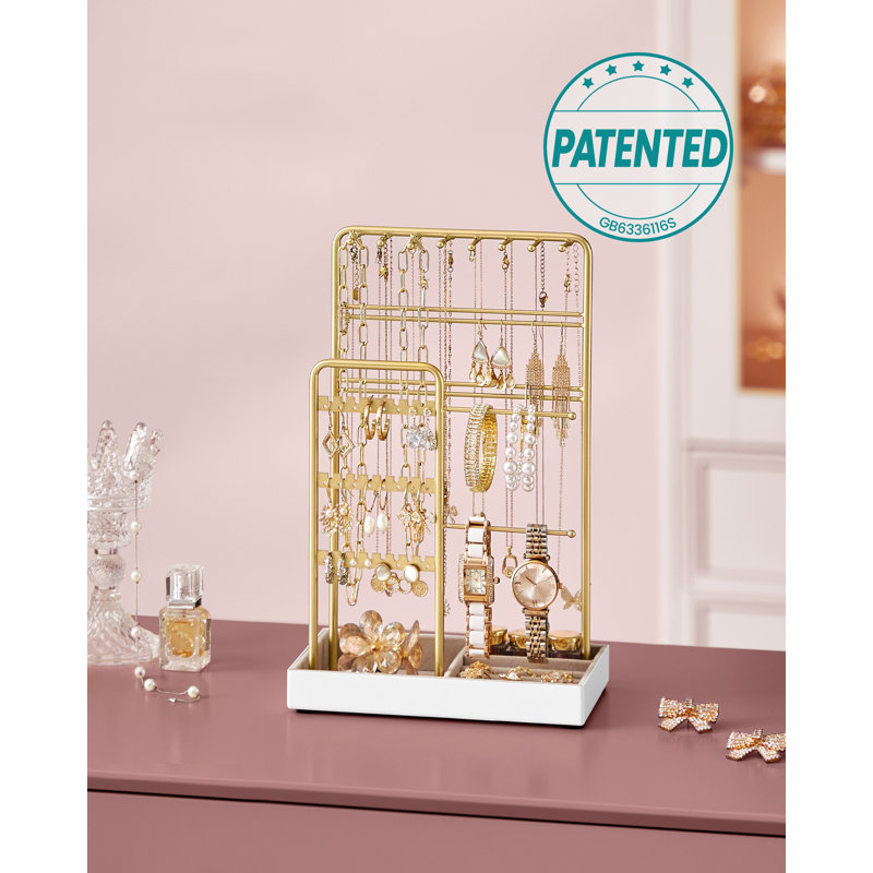 Tahtyana Steel Jewelry Stand +, Gold