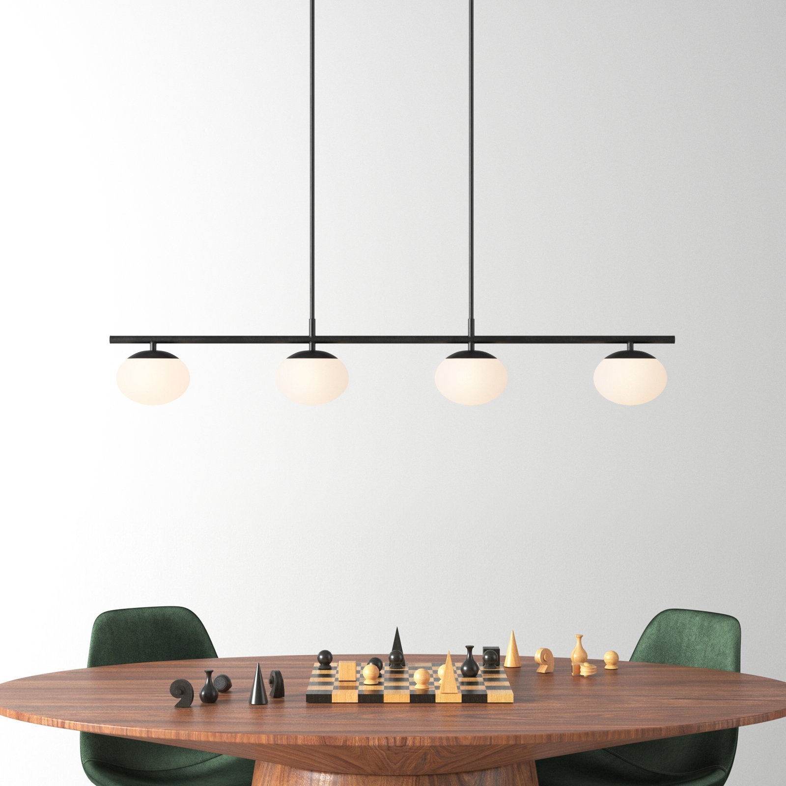 Vibi 4-Light Chandelier, Aged Iron
