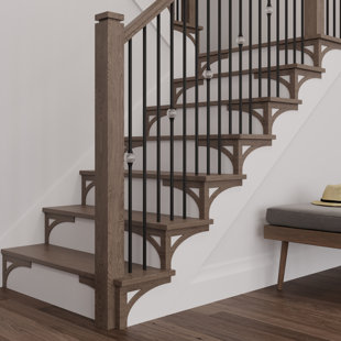 Embossed Oak Right Hand Stair Bracket