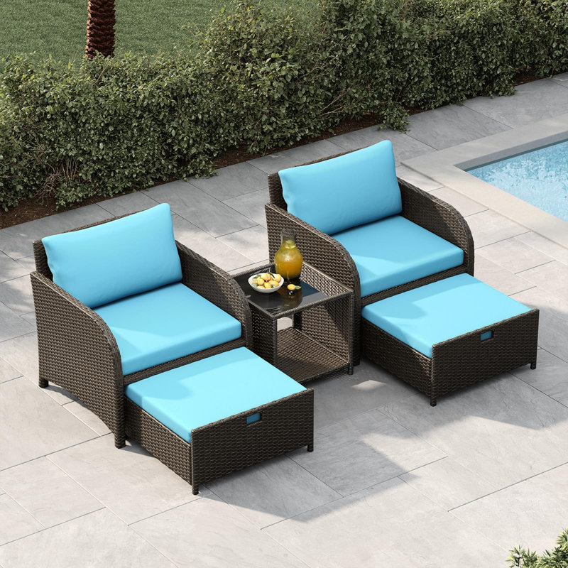 71cm Wide Patio Sofa, Blue