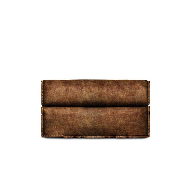 Melrose Leather Ottoman, Moccasin (Legends), Nutmeg