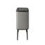 Brabantia Bo Touch Top Dual Compartment Recycling Trash Can, 3 + 6 Gallon (9 Gallon Capacity)-61271370