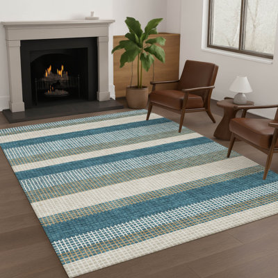 Machine Washable Indoor/Outdoor Chantille ACN2530 Stripes Rug