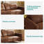 Luxury Chesterfield Sofa Brown Leather 86.8" - Vintage Tufted 3 Seater for Living Room & Reception