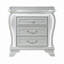 Table de chevet AURELIA ARGENT AVEC DEL