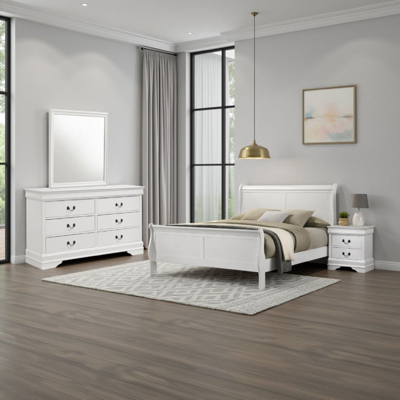 Ensemble de chambre à coucher 4 pièces Nim, Grand lit