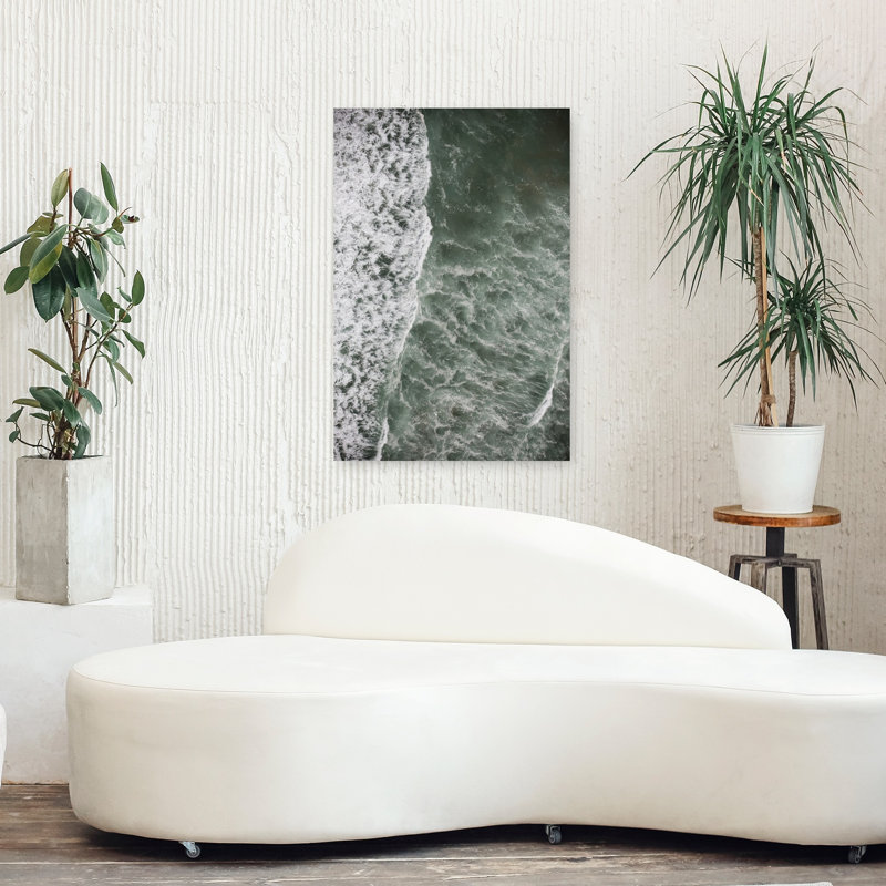 Art contemporain abstrait côtier serein, H 36 po x l 24 po