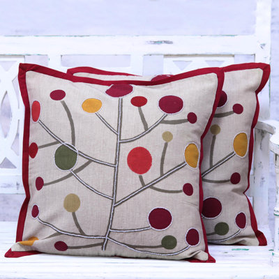 Lollipop Tree Cotton Pillow Cover