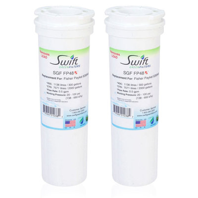 Swift Green Filters SGF-FP48 Rx Compatible Refrigerator Water Filter for 836848, WF296, EFF6017, 67003662, Made in USA-2 Pack