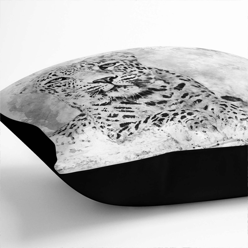 Square Throw Cushion, 55cm H x 55cm W x 20cm D, Black
