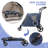 Foldable Pet Stroller for Small & Medium Dogs and Cats 3-Wheel Dog Stroller with 9 Angles Adjustable Handlebar -93312229