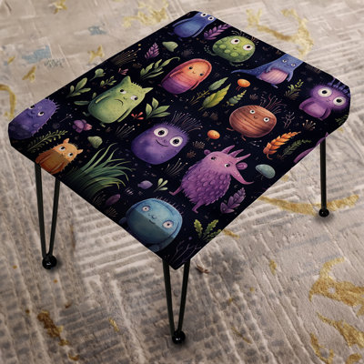 Cute Monsters Pattern For Kids Bedroom - Kids Bedroom Rectangle Ottoman