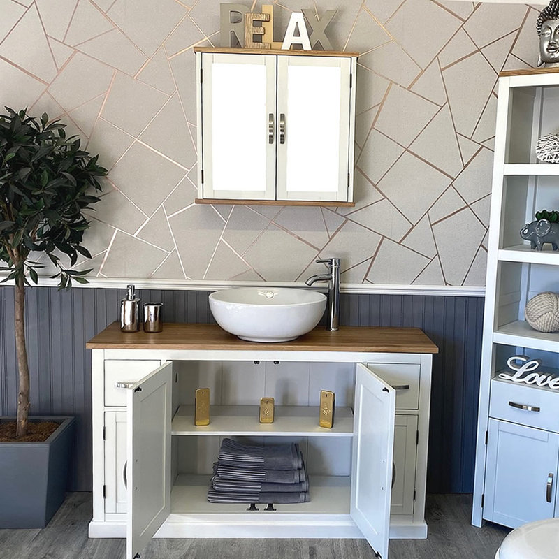 Anguiano 1230mm Single Bathroom Vanity with Vessel Ceramic Basin