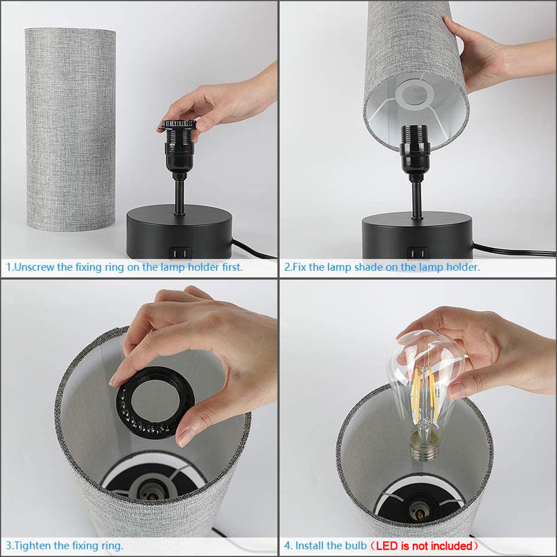 Azlyn Metal USB Table Lamp