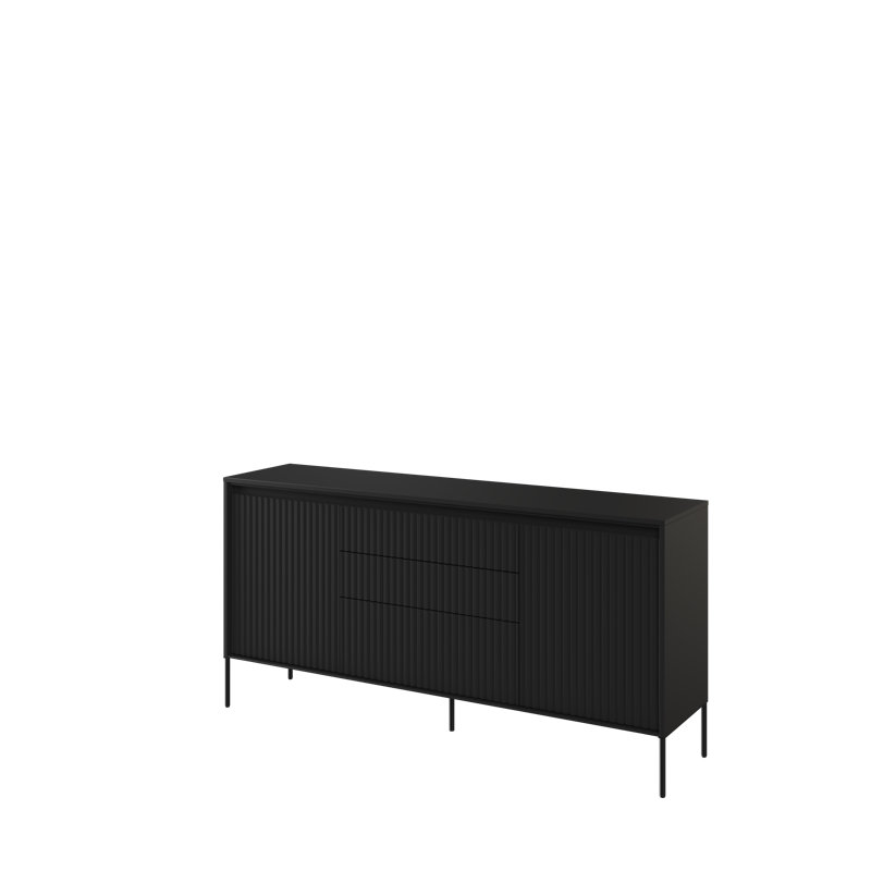 Amichai 166cm Sideboard,  Black Matt