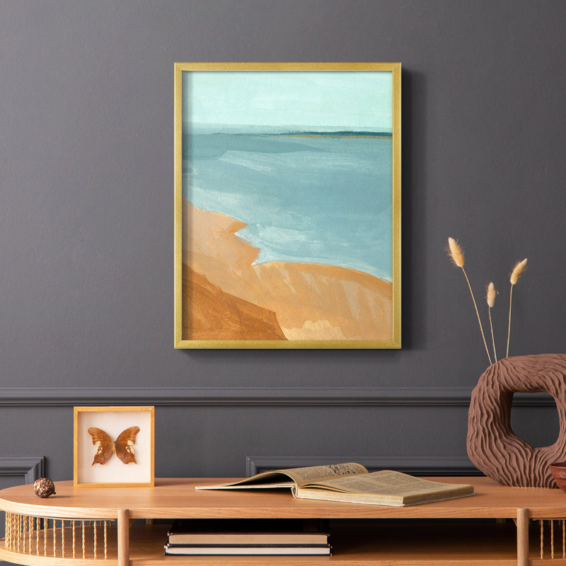 «Out on the Sandbar II», reproduction encadrée - bois massif, H 28 po x l 22 po