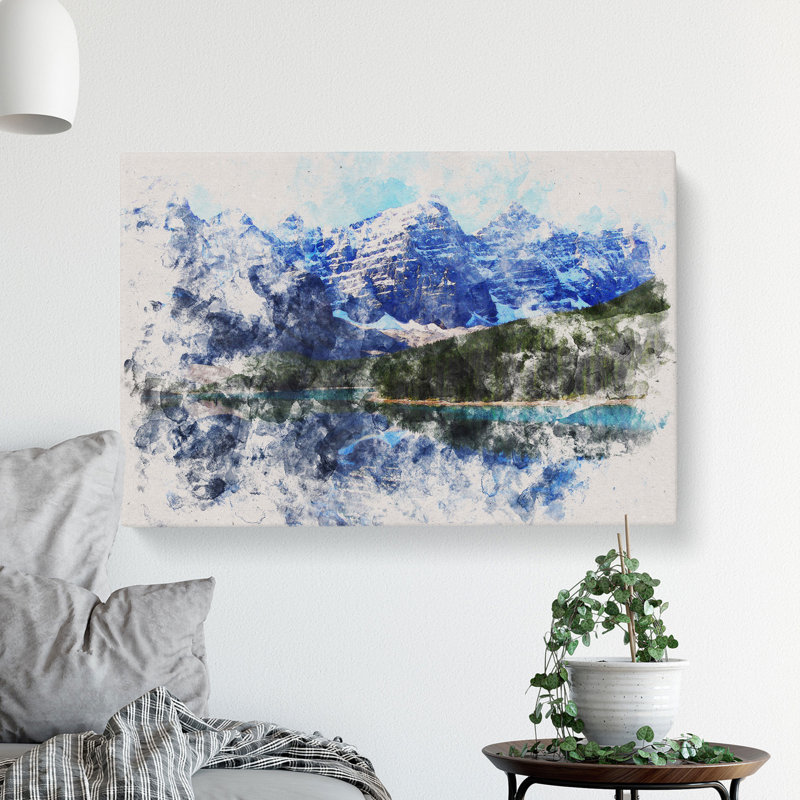 Mountain In Banff Park Canada - Wrapped Canvas Painting, 35cm H x 50cm W x 3cm D