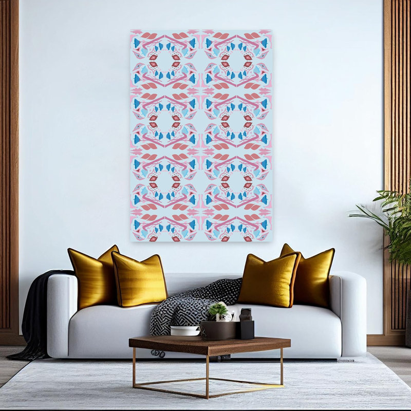 Art contemporain, art floral abstrait contemporain, H 60 po x l 40 po