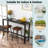 Table de bar d'extérieur de 55 pouces avec plateau imperméable et structure en métal robuste