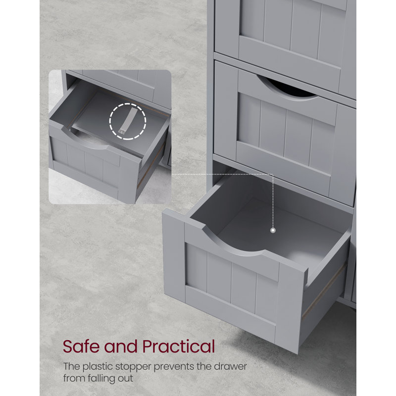 Freestanding Bathroom Cabinet, Light Grey