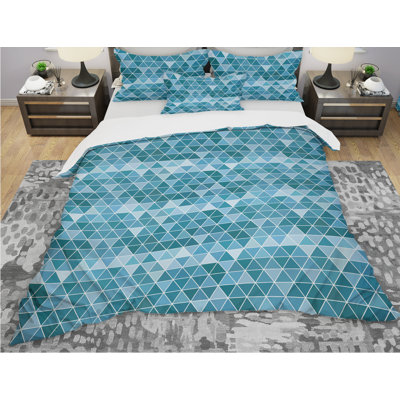 Modern & Contemporary Polyester Geometric Shapes Duvet Cover