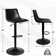 Halima Swivel Upholstered Adjustable Height Counter Stool with Metal Frame