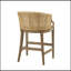 Tabouret de comptoir fabriqué à la main en rotin H 25 po-452779344