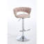 2 tabourets de bar roses, hauteur réglable, base et repose-pieds, coussin en velours, structure en métal robuste, capacité de charge allant jusqu'à 300 lb, hauteur, base, revêtement, rembourrage en mousse, rotation à 360 °, simple