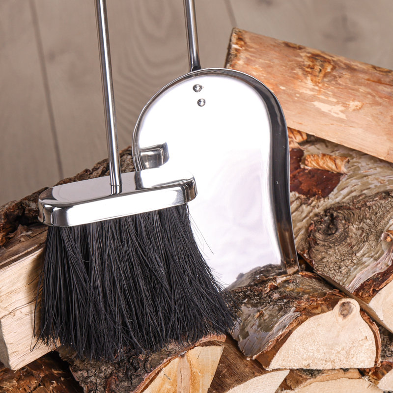 Alexeis Iron Fireplace Tool Set, Nickel