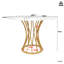 Round Metal Base Dining Table-790508420