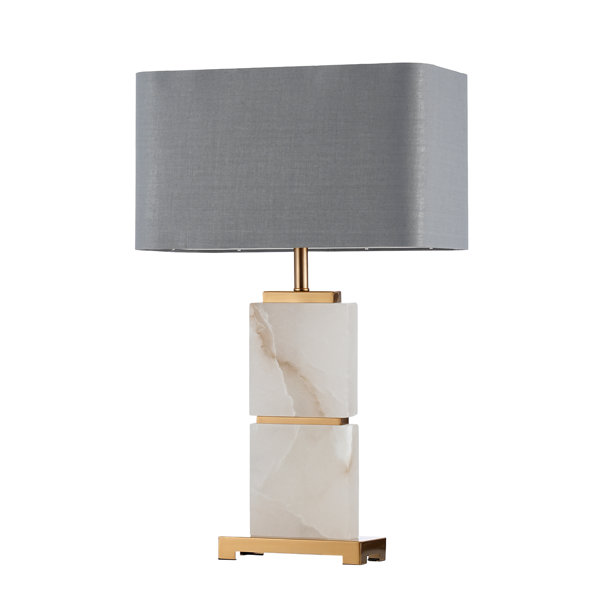 Mercer41 Tomarra Alabaster White Marble Table Lamp | Wayfair