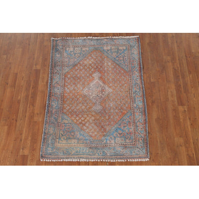 Distressed Boteh Traditional Rug 4x5