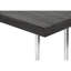 Table d'appoint moderne avec plateforme en stratifié gris et support en métal pour la décoration intérieure
