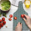 Ambesonne Geometric Tempered Glass Cutting Board Stripes Arrow Shapes Charcoal Grey and White