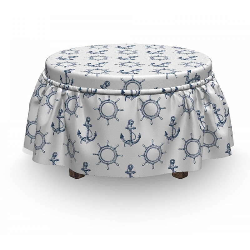 Housse pour repose-pieds maritime