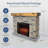 Country Living - Dixson Fireplace Mantel Package, 28” Fireplace Insert, Stone Brick Mantel Surround, Alexa/WiFi Enabled