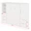 Lit escamotable Murphy avec placard, tiroirs et tablettes-1856382172