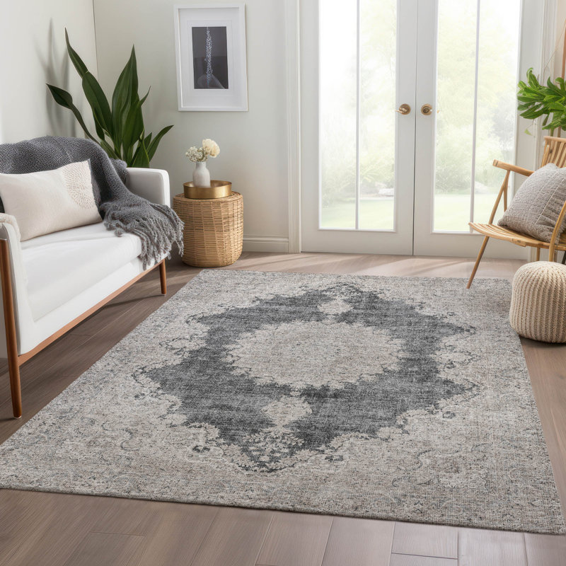 Premium Machine Washable Natoma AMF1003 Oriental Rug, Rectangle 9' x 12'