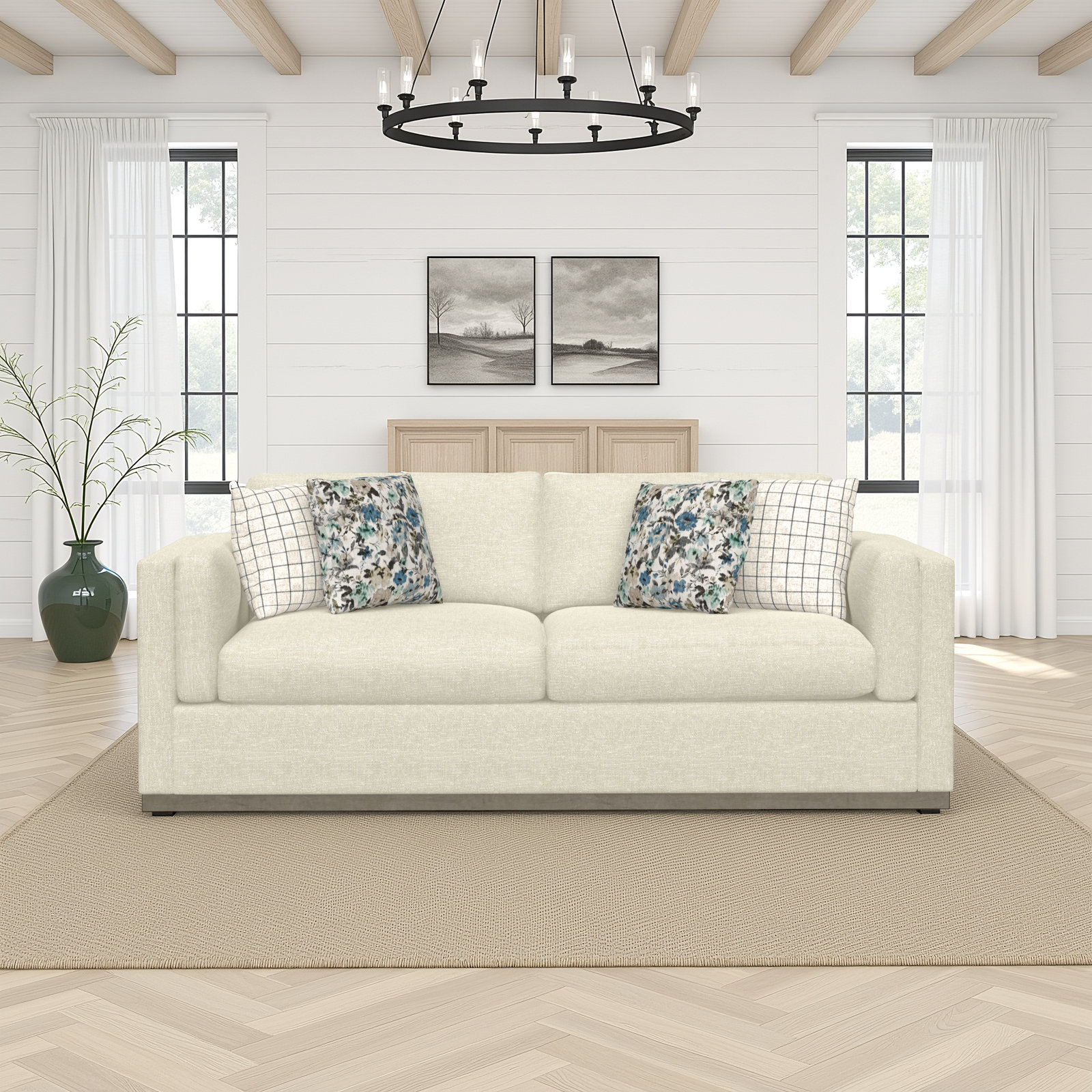 Icarus 89.76'' Wide Upholstered Sofa, 35.25" H x 89.76" W x 38.6" D